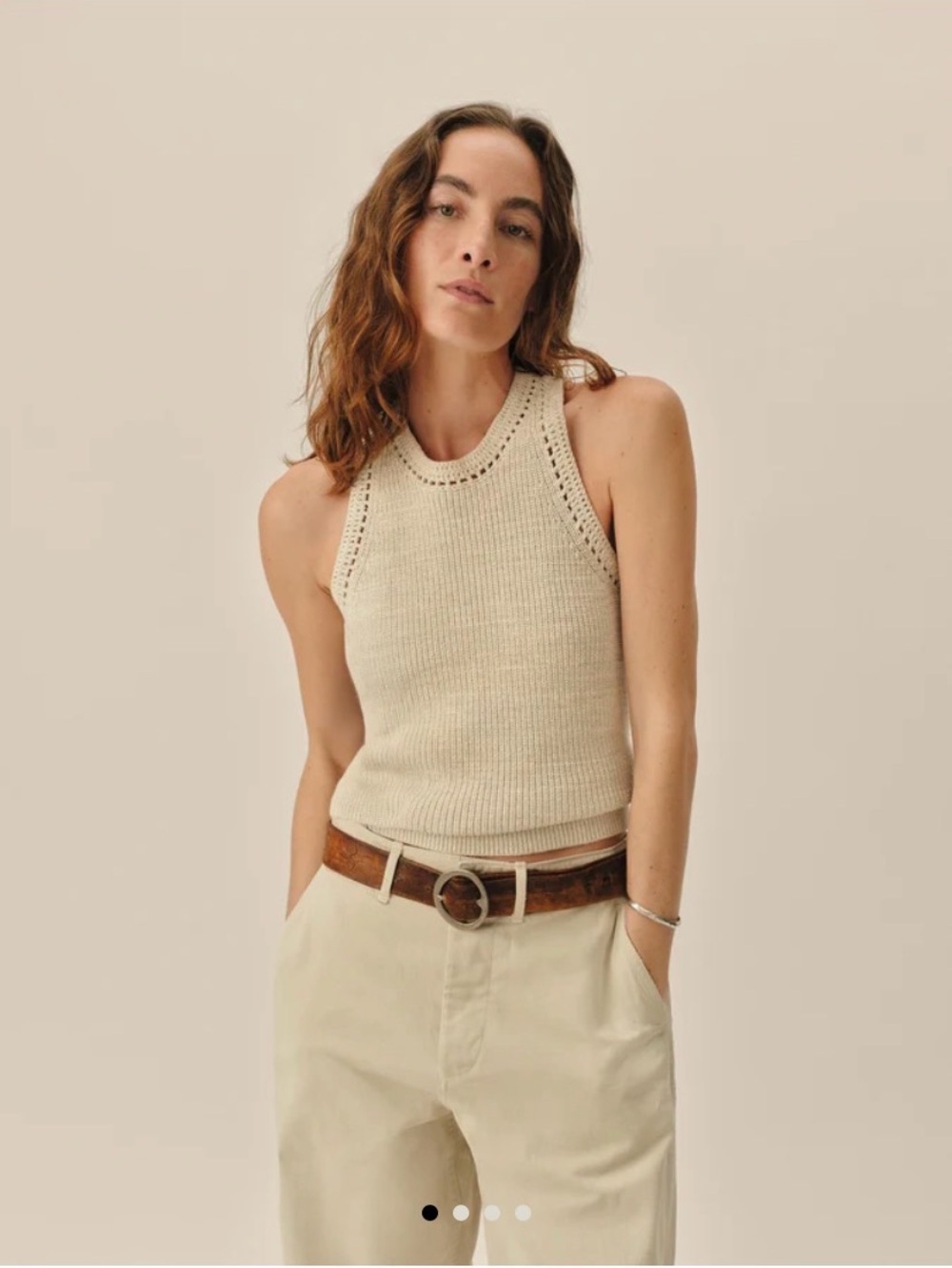 Buck Mason Olive Green Ribbed Knit Tank Top